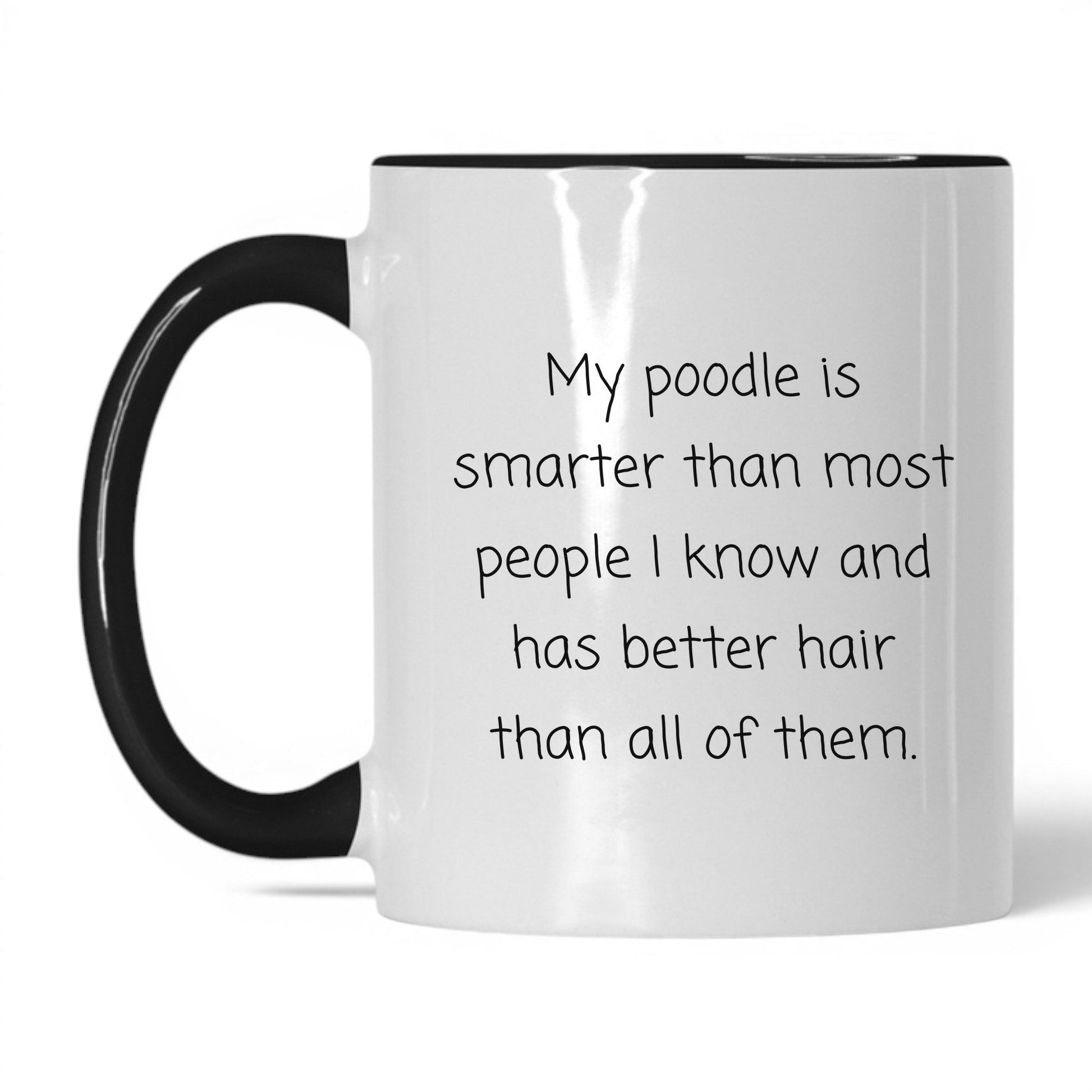 Poodle Dog Mom Mug – 11oz White/Black Mug