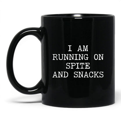 Running on Spite and Snacks Coffee Mug
