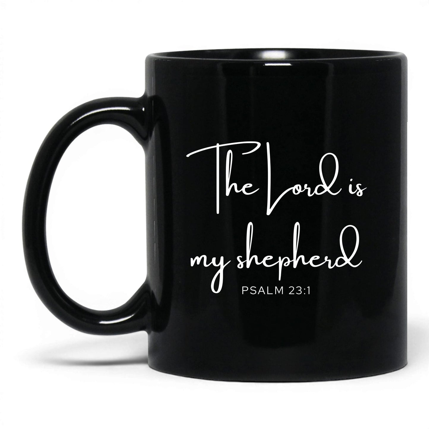 The Lord Is My Shepherd Coffee Mug – 15oz Black Mug