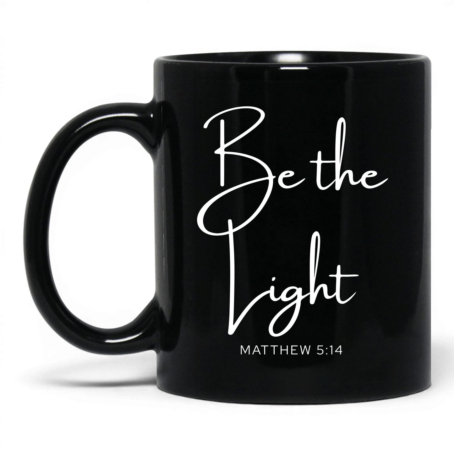 Be the Light Mug – 15oz Black Mug
