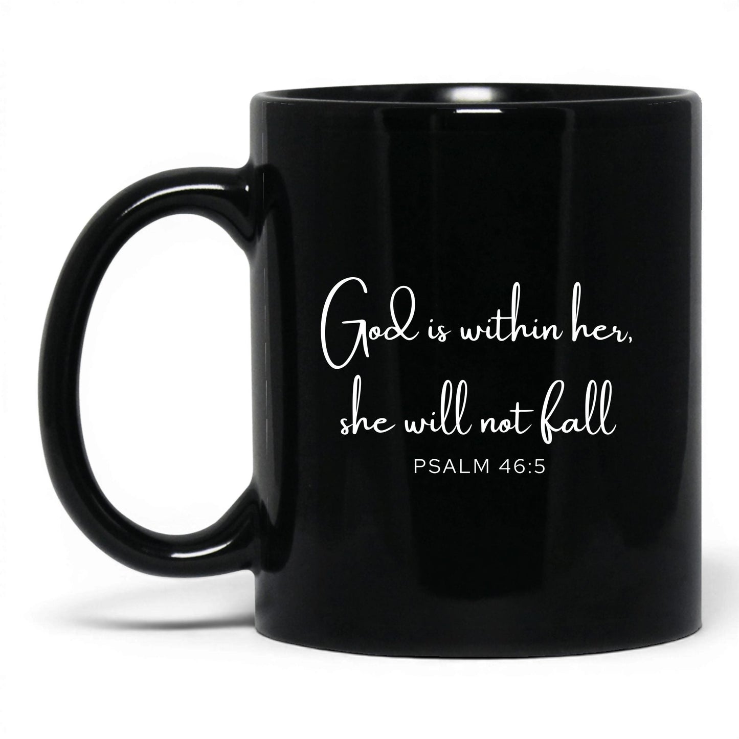 God Is Within Her Mug – 11oz Black Mug