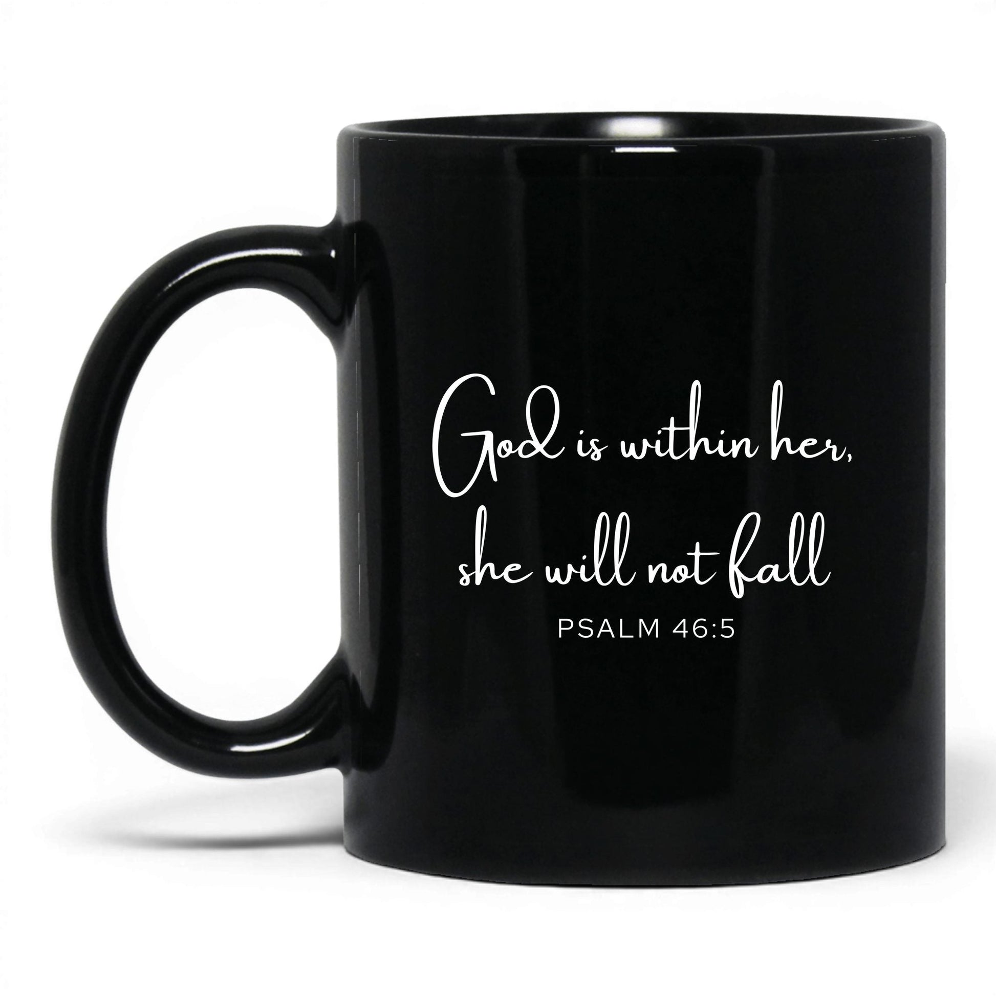 God Is Within Her Mug – 11oz Black Mug