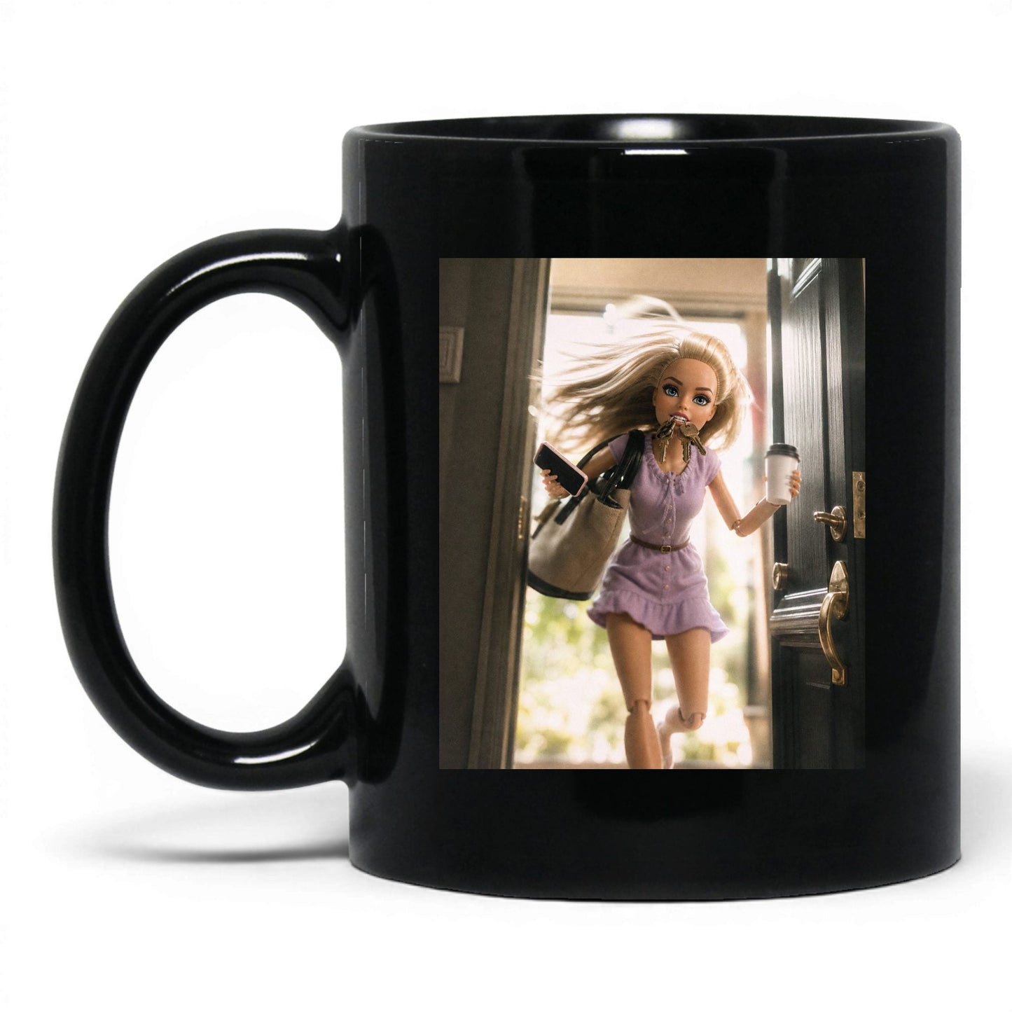On My Way Doll Face Coffee Mug