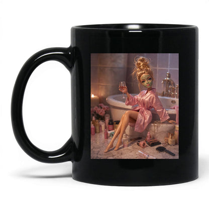 Self-Care Doll Face Coffee Mug
