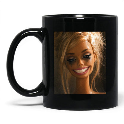 Fake Happy Doll Face Coffee Mug