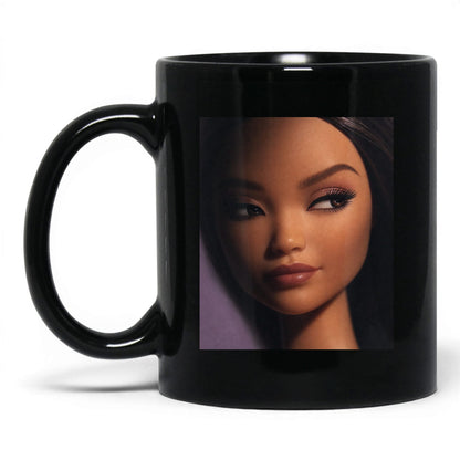 Suspicious Doll Face Coffee Mug