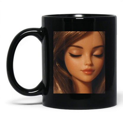 Unbothered Close-Up Doll Face Coffee Mug