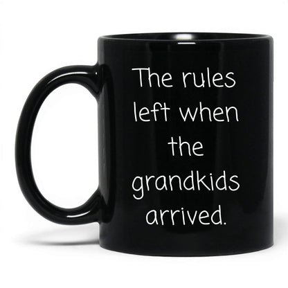 Rules Left When Grandkids Arrived Mug – 11oz Black Mug