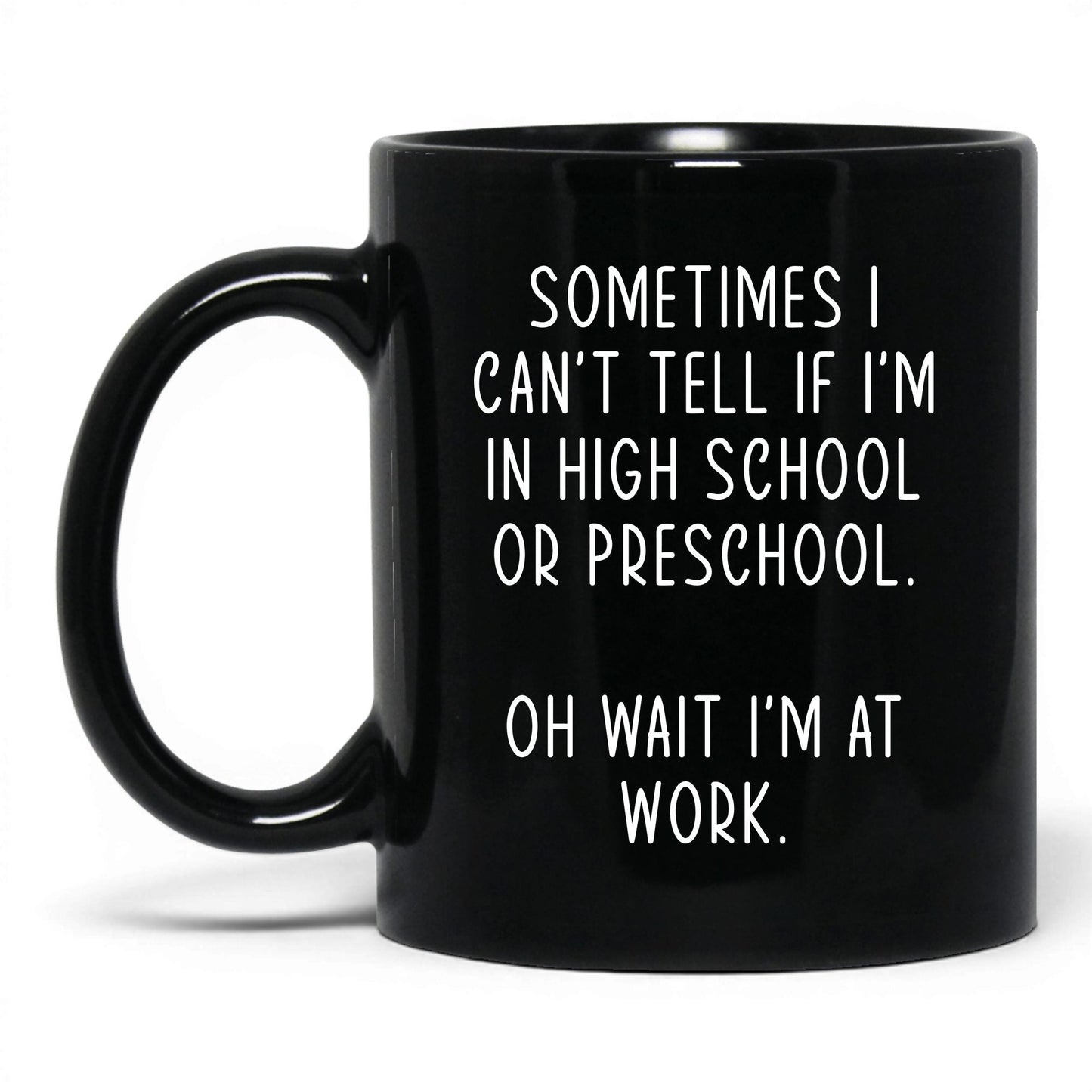 High School or Preschool Mug – 11oz Black Mug