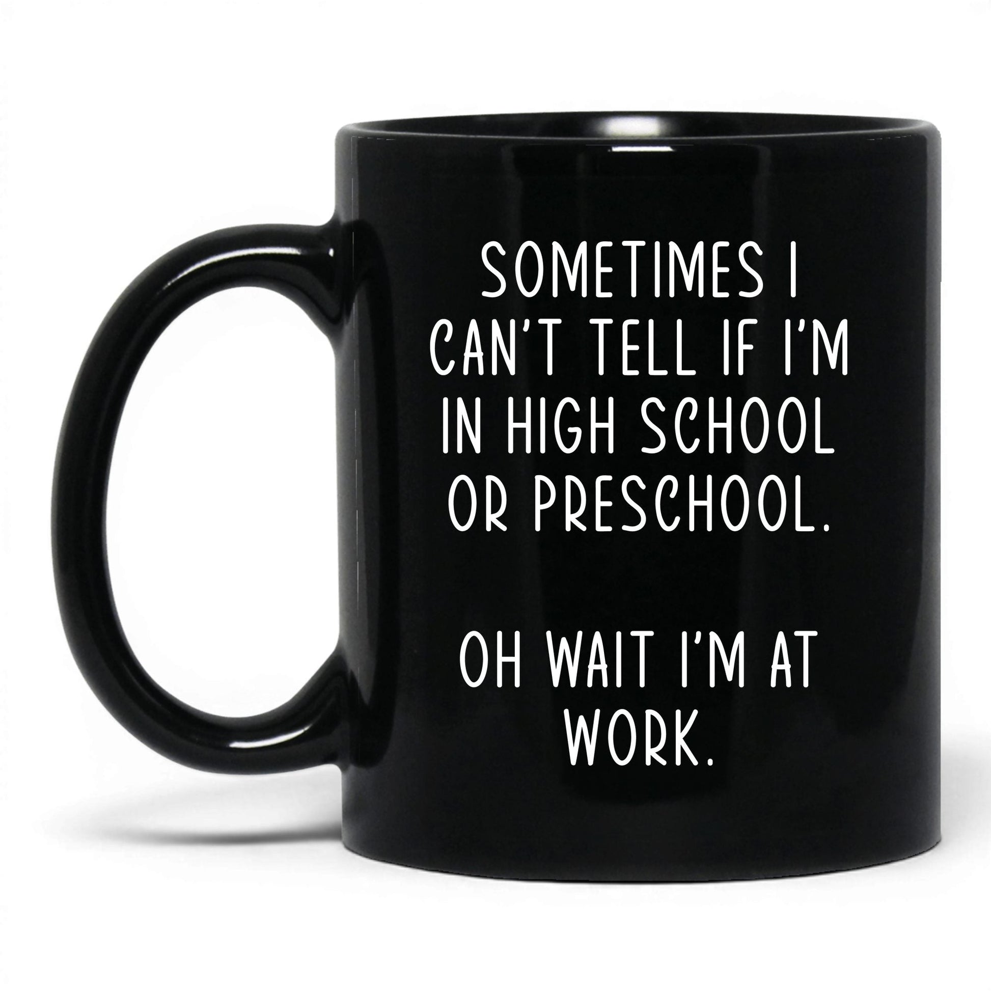 High School or Preschool Mug – 11oz Black Mug