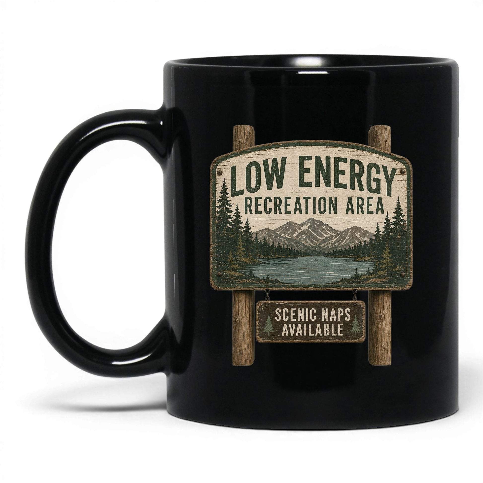 Low Energy Recreation Area Mug – 11oz Black Mug