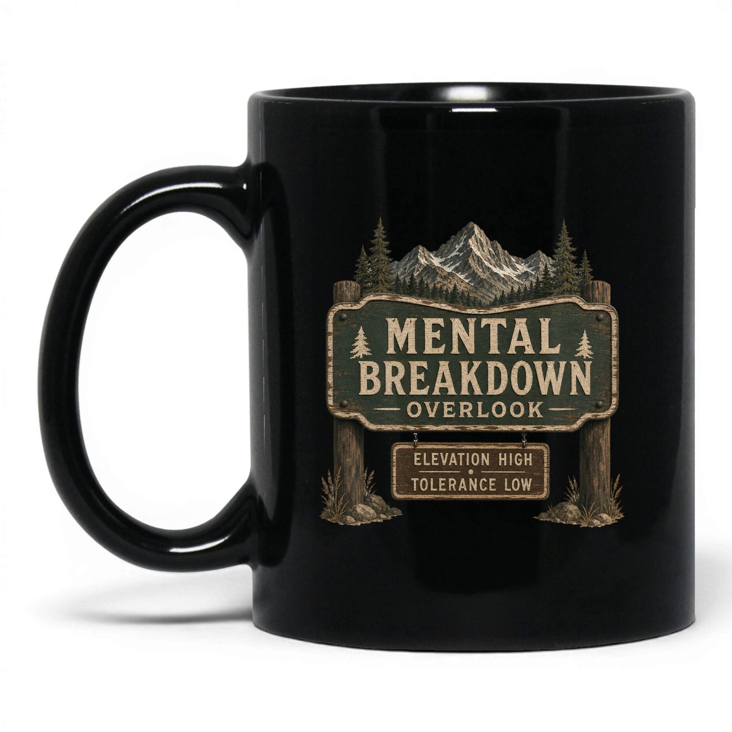 Mental Breakdown Overlook Mug – 11oz Black Mug