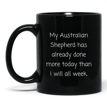 Australian Shepherd Dog Lover Mug – 11oz Black Mug