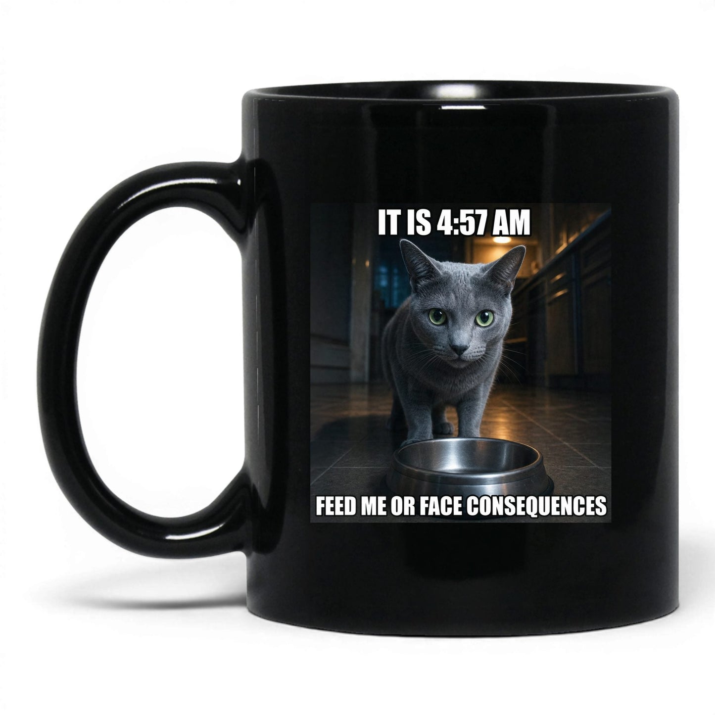 Feed Me Cat Coffee Mug