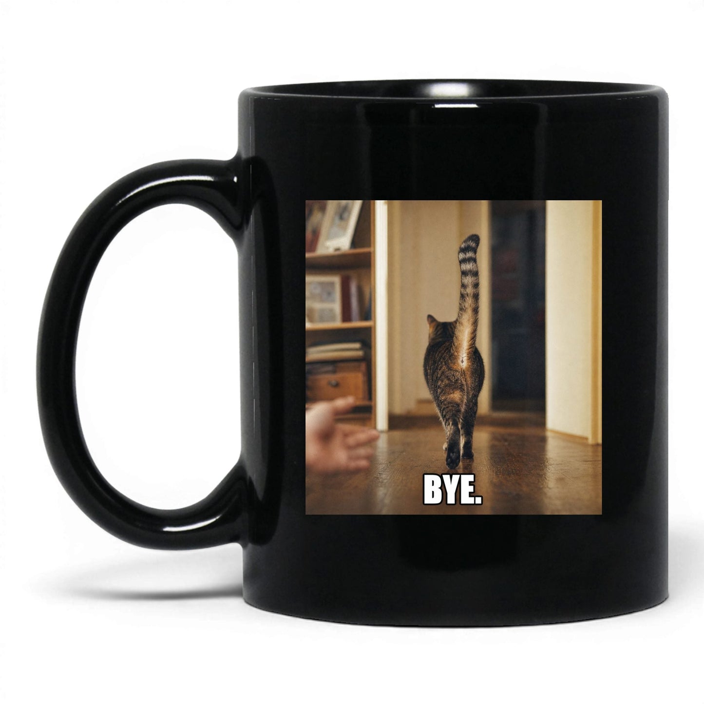 Bye Sarcastic Cat Coffee Mug