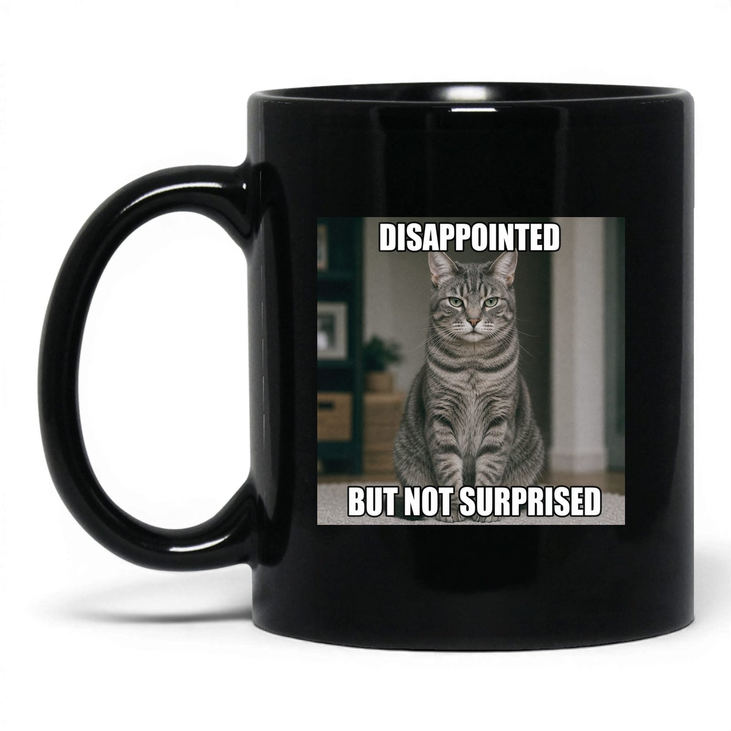 Disappointed Not Surprised Cat Mug