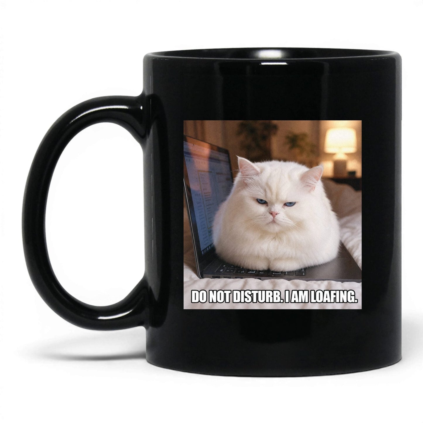 Do Not Disturb Loafing Cat Coffee Mug