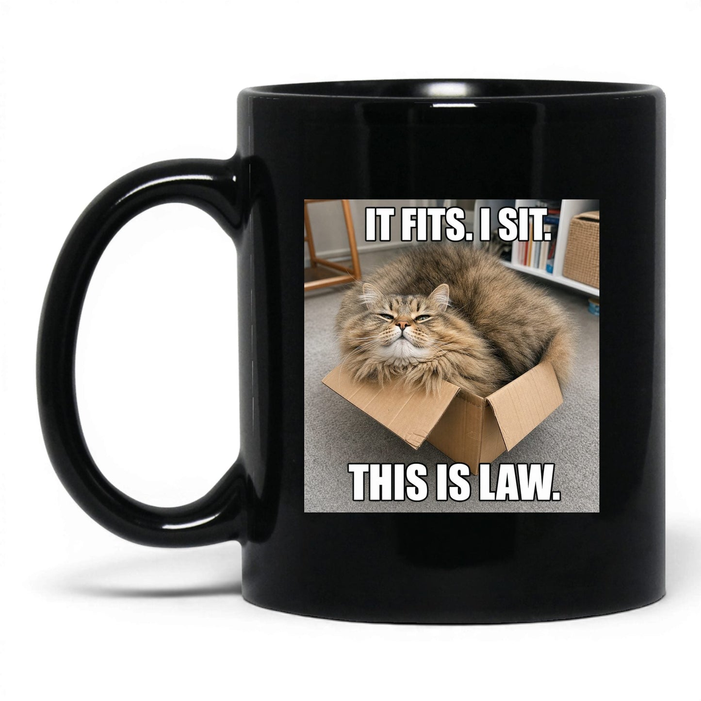 It Fits I Sit Cat Coffee Mug