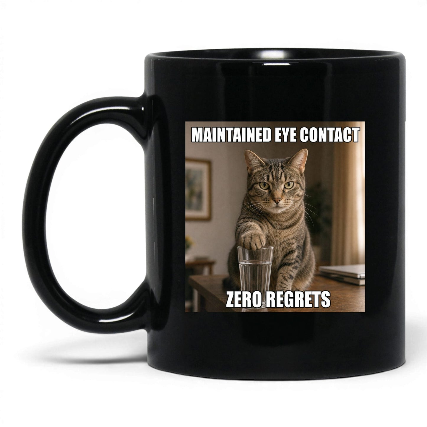 Maintained Eye Contact Cat Coffee Mug