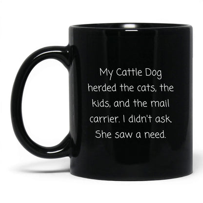 Cattle Dog Mom Mug – 11oz Black Mug