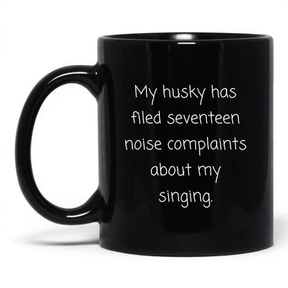 Husky Dog Mom Mug – 11oz Black Mug