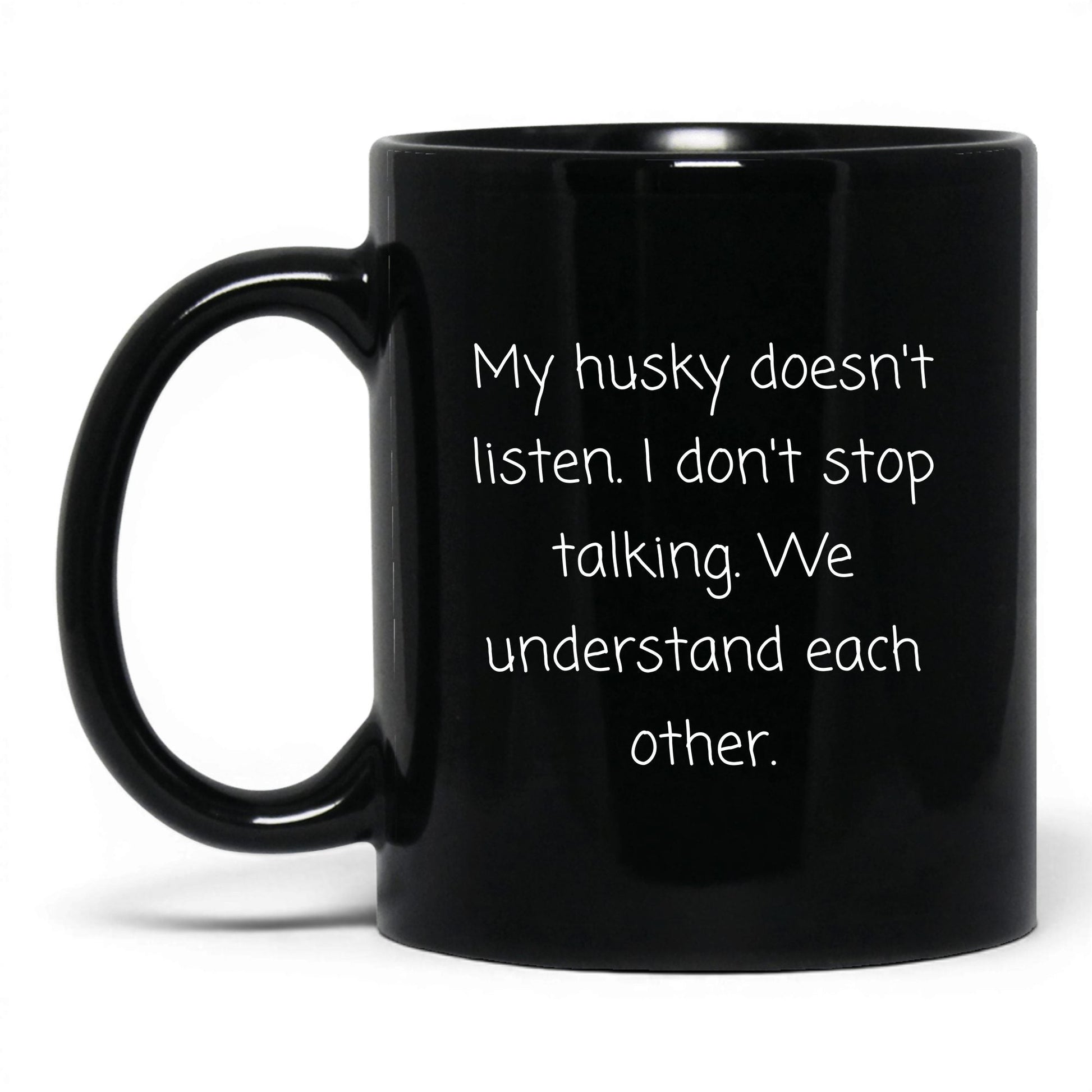 Stubborn Husky Mug – 11oz Black Mug