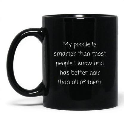 Poodle Dog Mom Mug – 11oz Black Mug