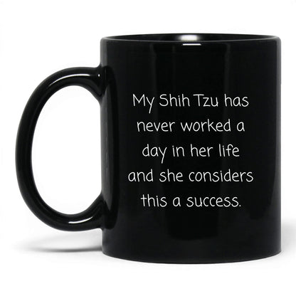 Shih Tzu Dog Mom Mug – 11oz Black Mug