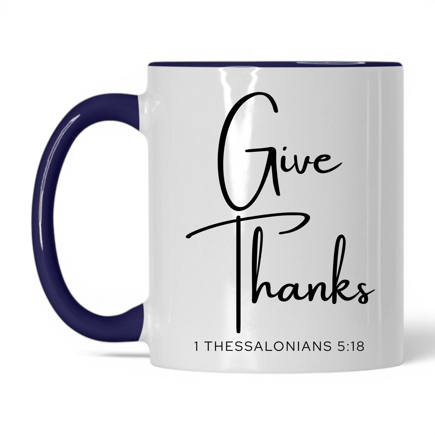 Give Thanks Mug – 11oz White/Red Mug