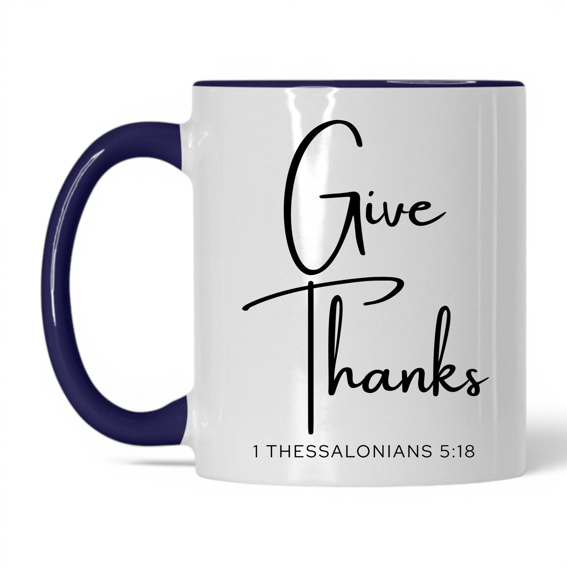 Give Thanks Mug – 11oz White/Red Mug