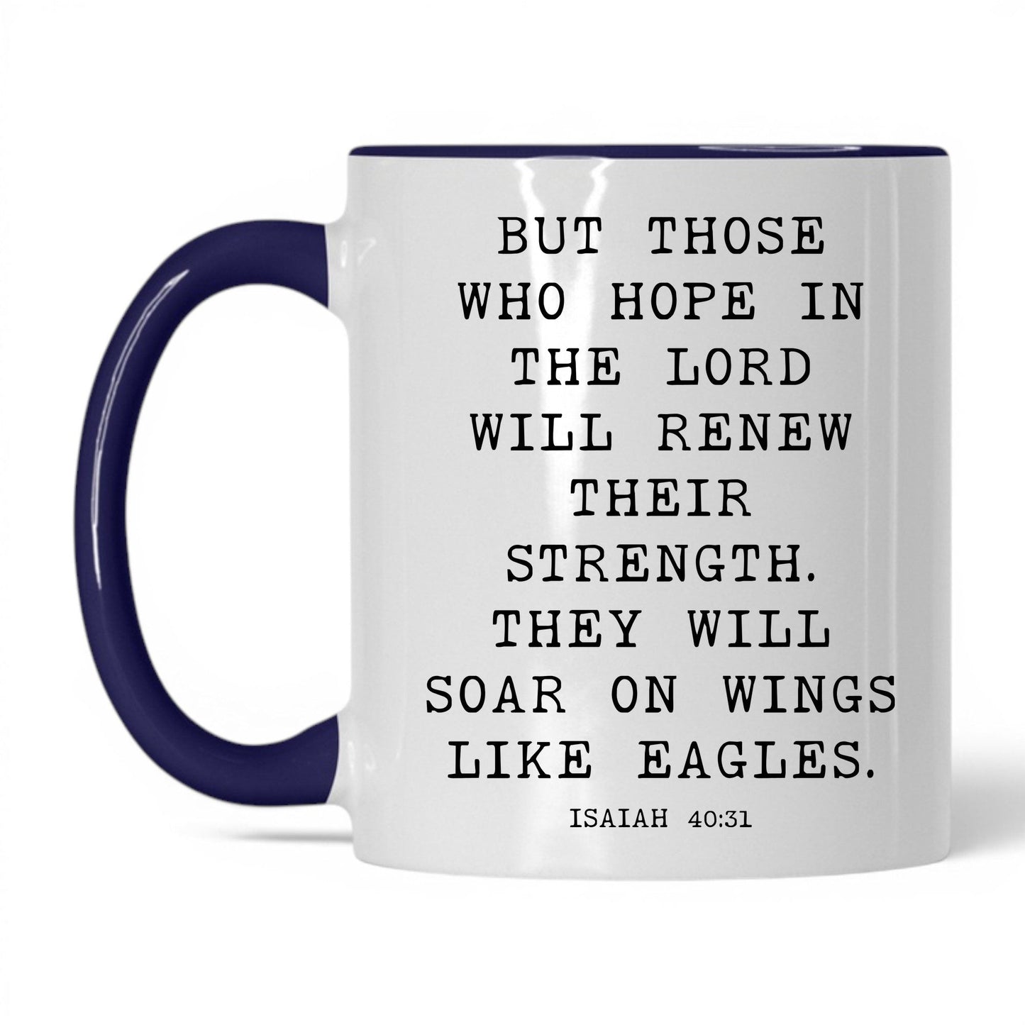 Wings Like Eagles Mug – 11oz White/Midnight Blue Mug