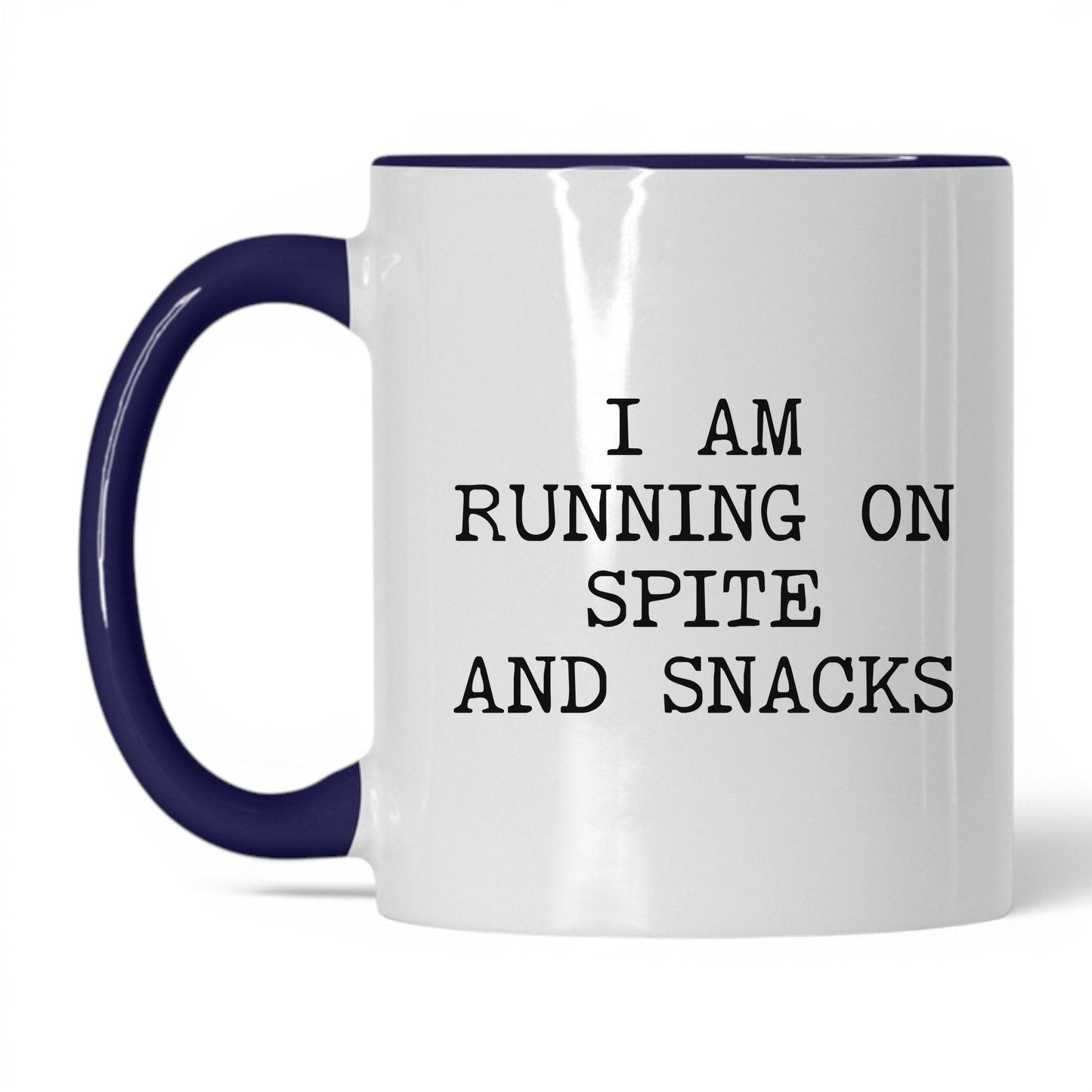 Running on Spite and Snacks Coffee Mug