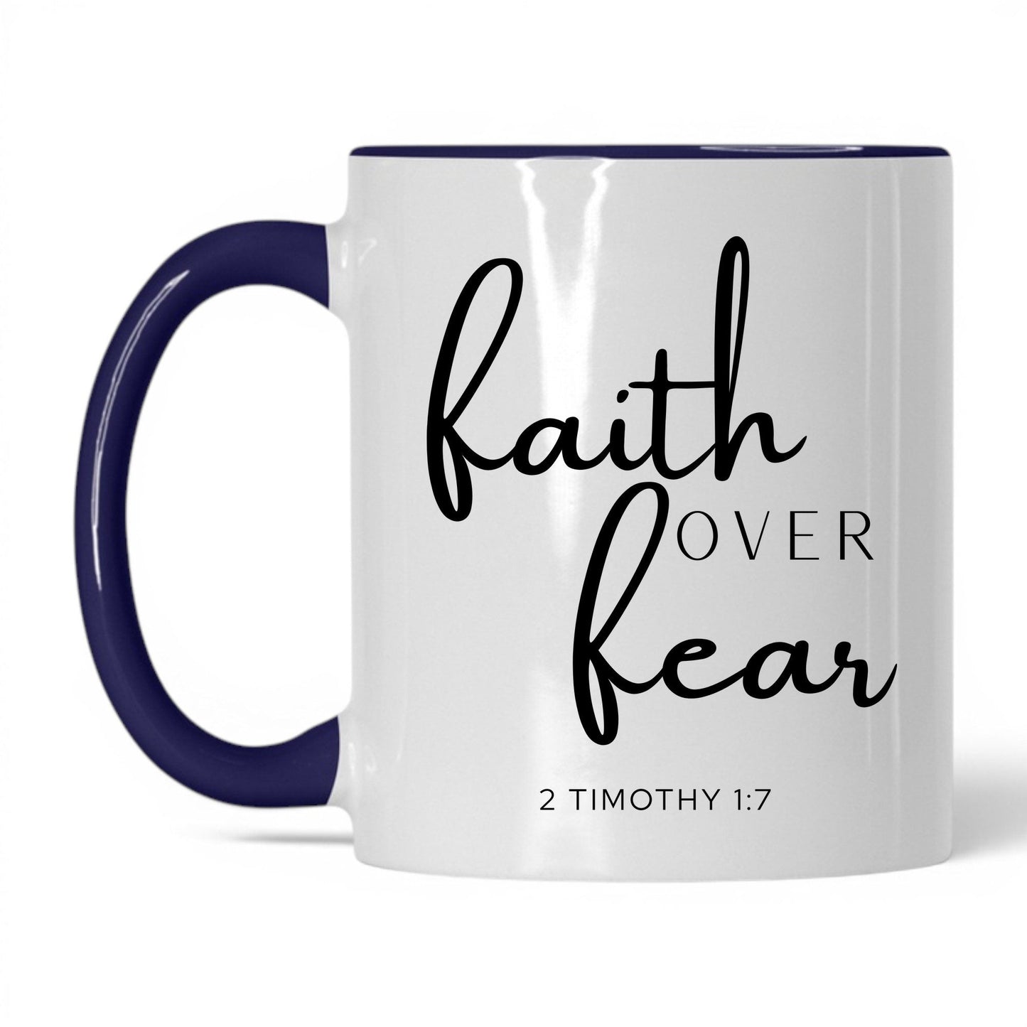 Faith Over Fear Mug – 11oz White/Red Mug