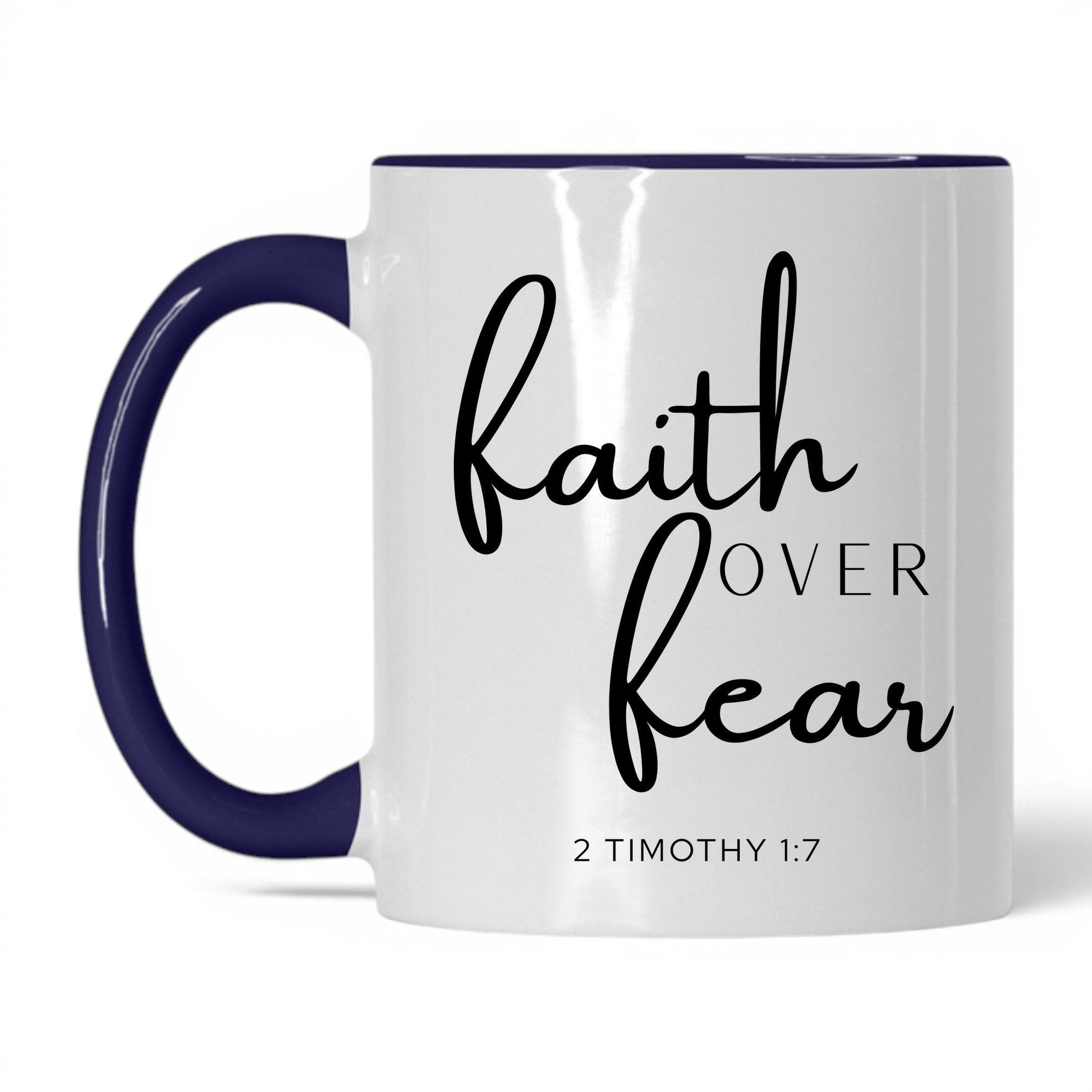 Faith Over Fear Mug – 11oz White/Red Mug