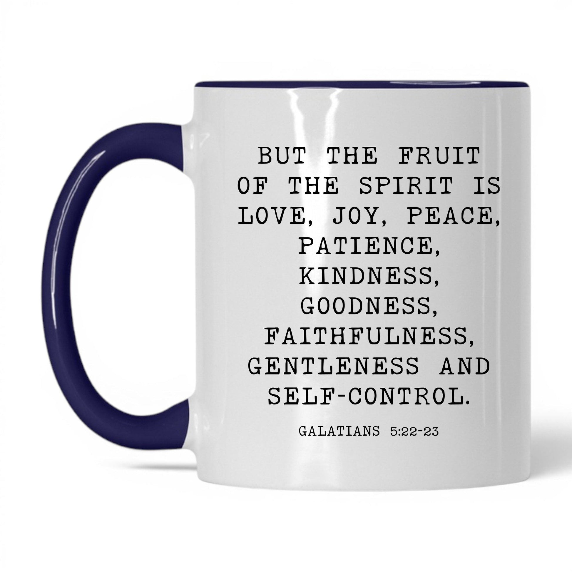 Fruit of the Spirit Mug – 11oz White/Midnight Blue Mug