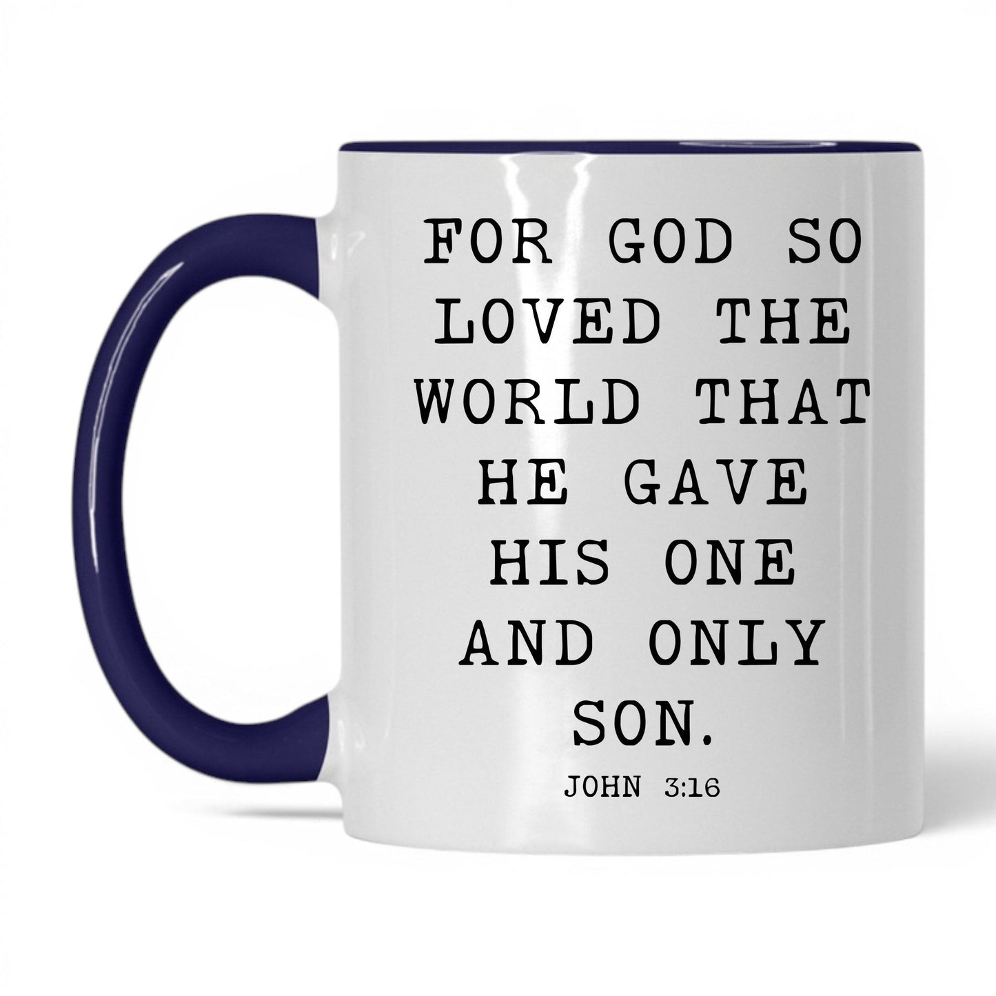 For God So Loved the World Mug – 11oz White/Midnight Blue Mug