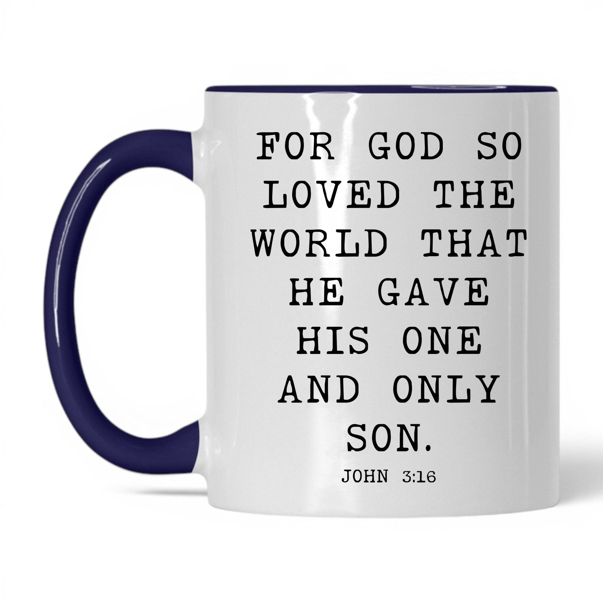 For God So Loved the World Mug – 11oz White/Midnight Blue Mug