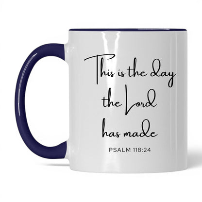 This Is the Day Mug – 11oz White/Red Mug