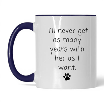Never Enough Years With Her Mug – 11oz White/Midnight Blue Mug