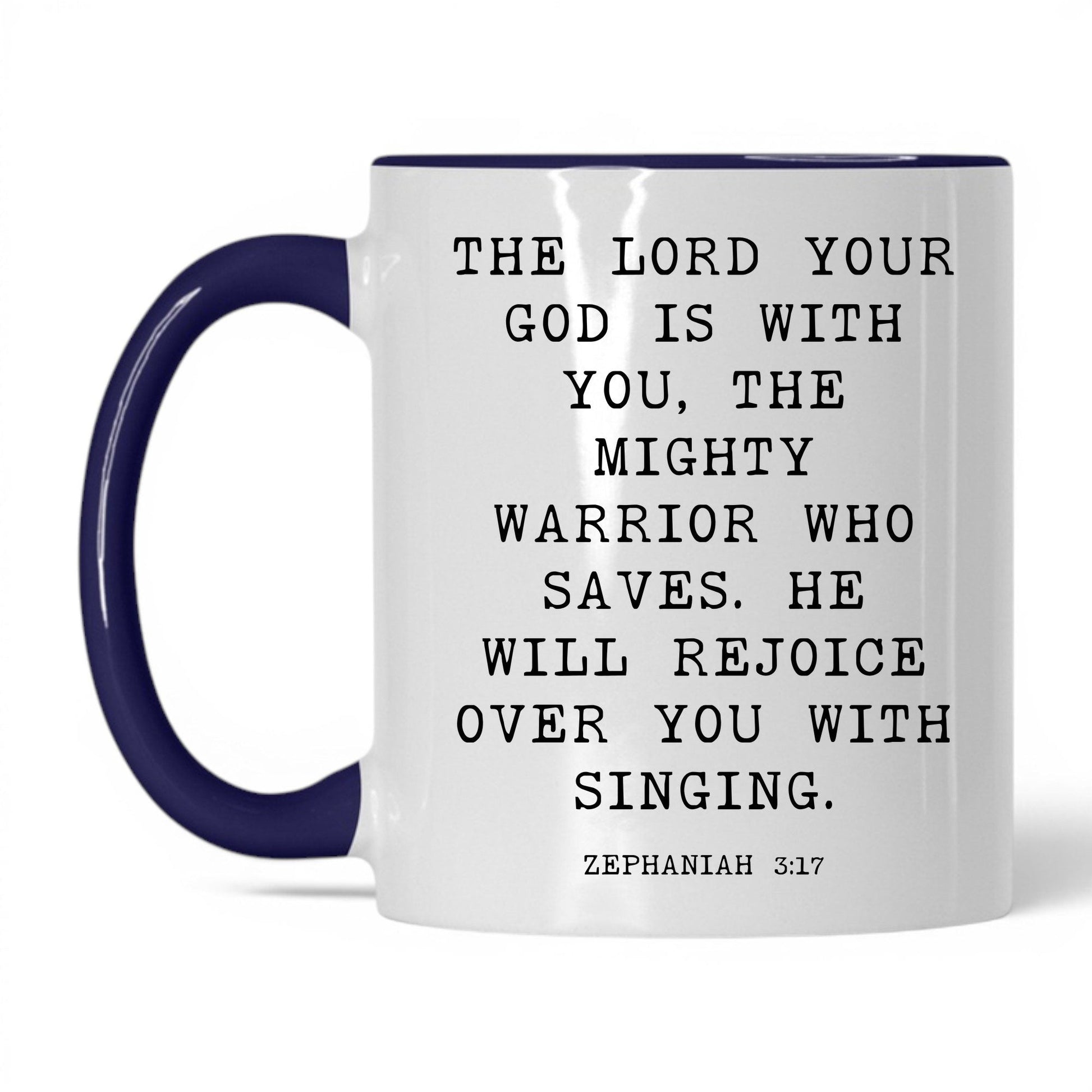 The Lord Is With You Mug – 11oz White/Red Mug