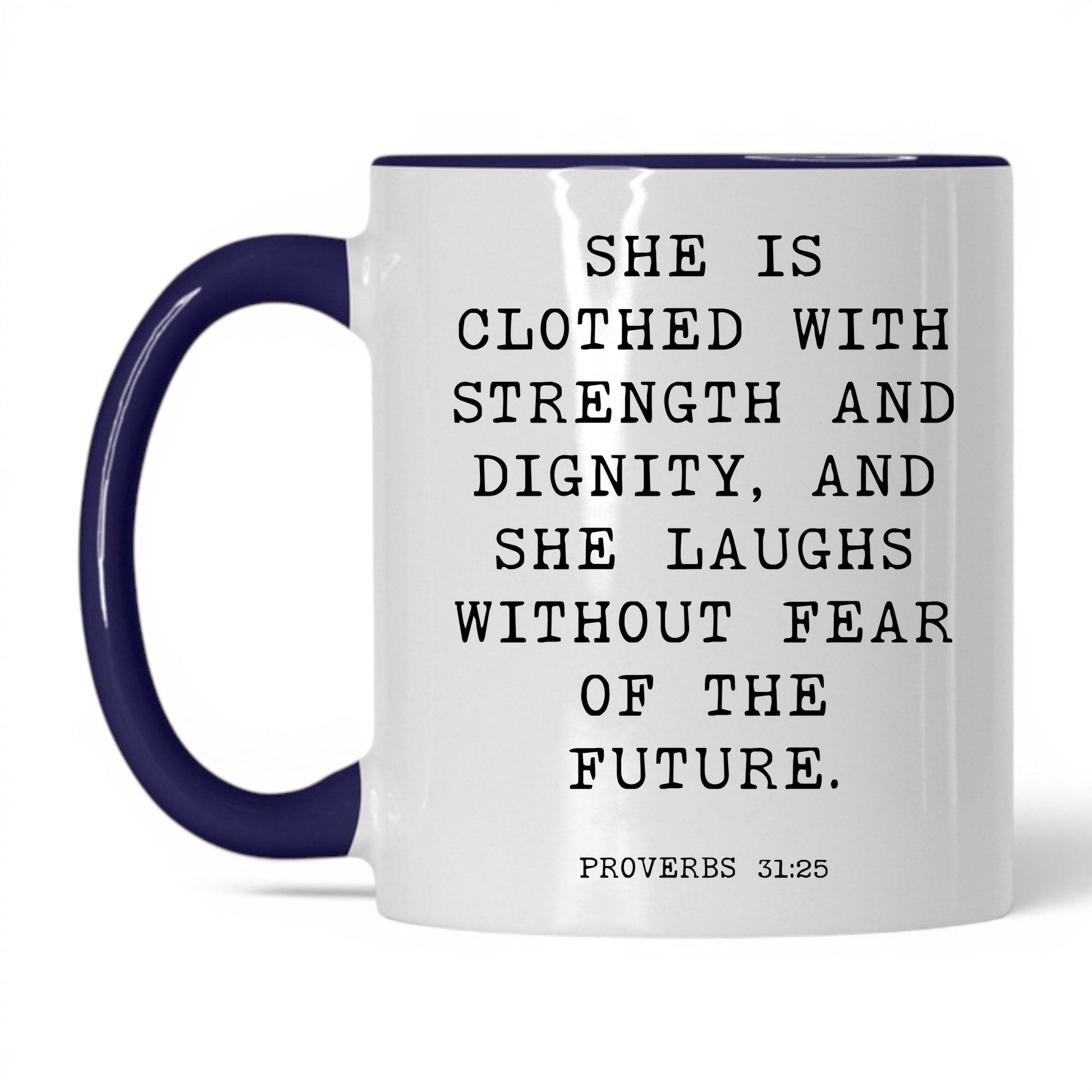 Strength and Dignity Mug – 11oz White/Red Mug