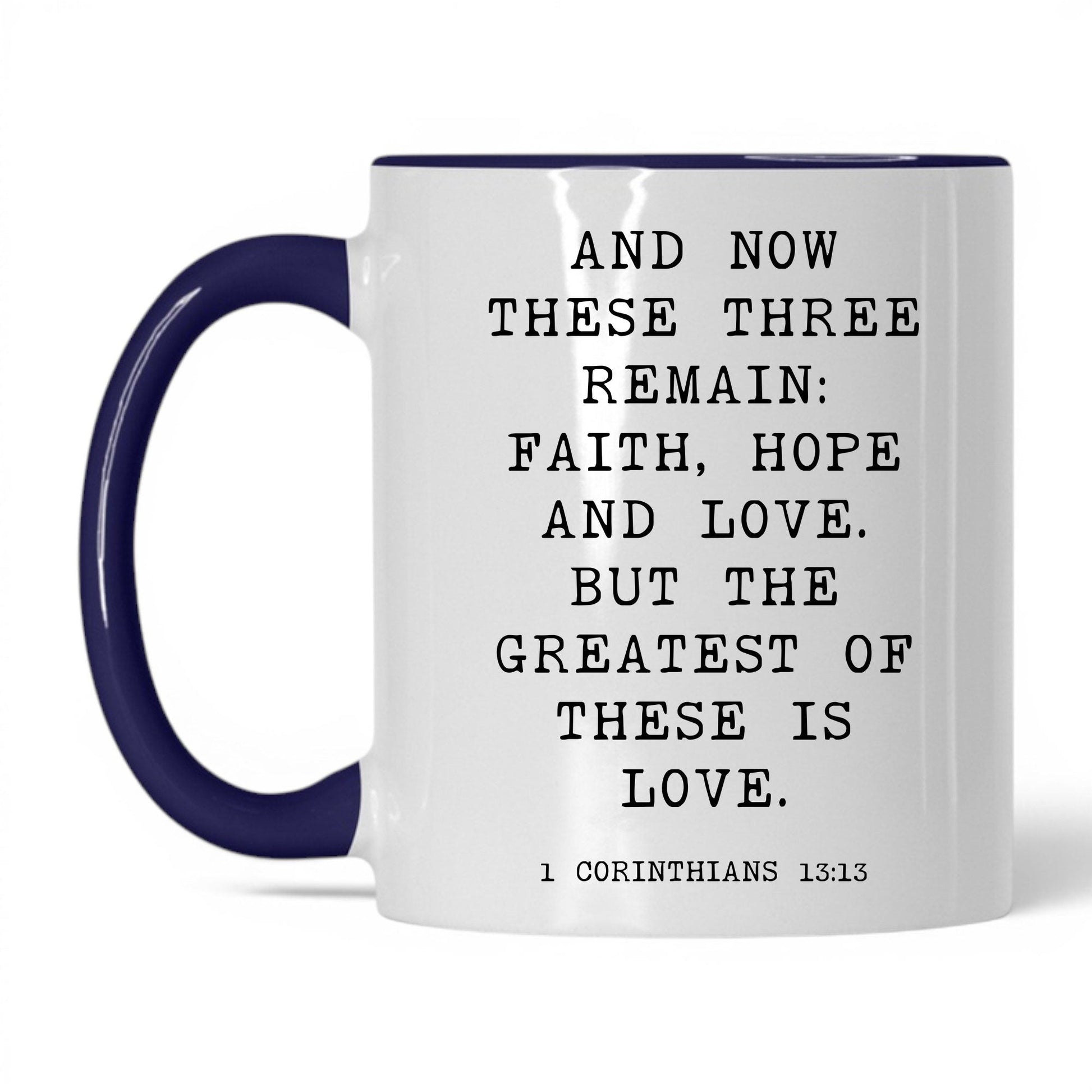 Faith Hope and Love Mug – 11oz White/Red Mug