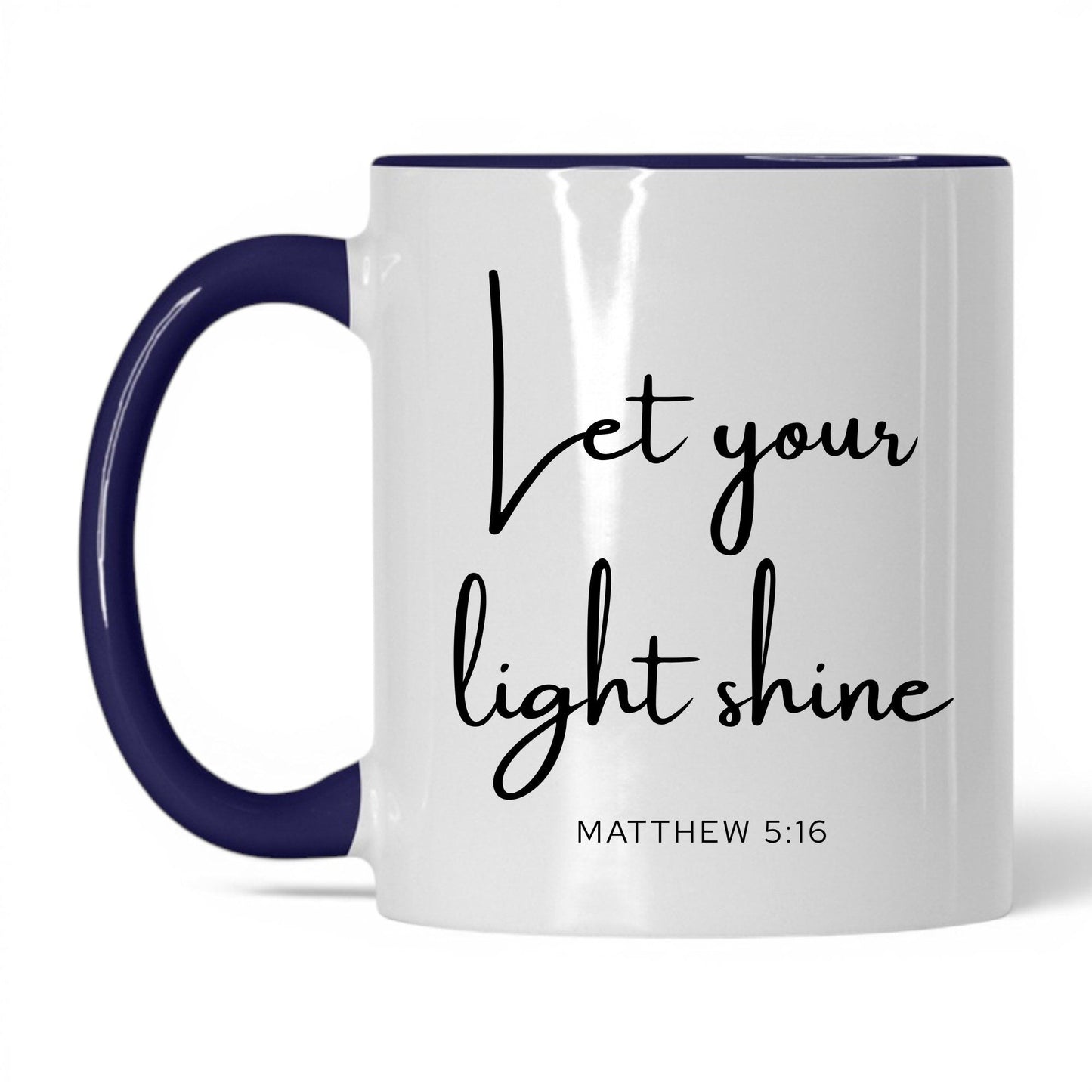 Let Your Light Shine Mug – 11oz White/Red Mug