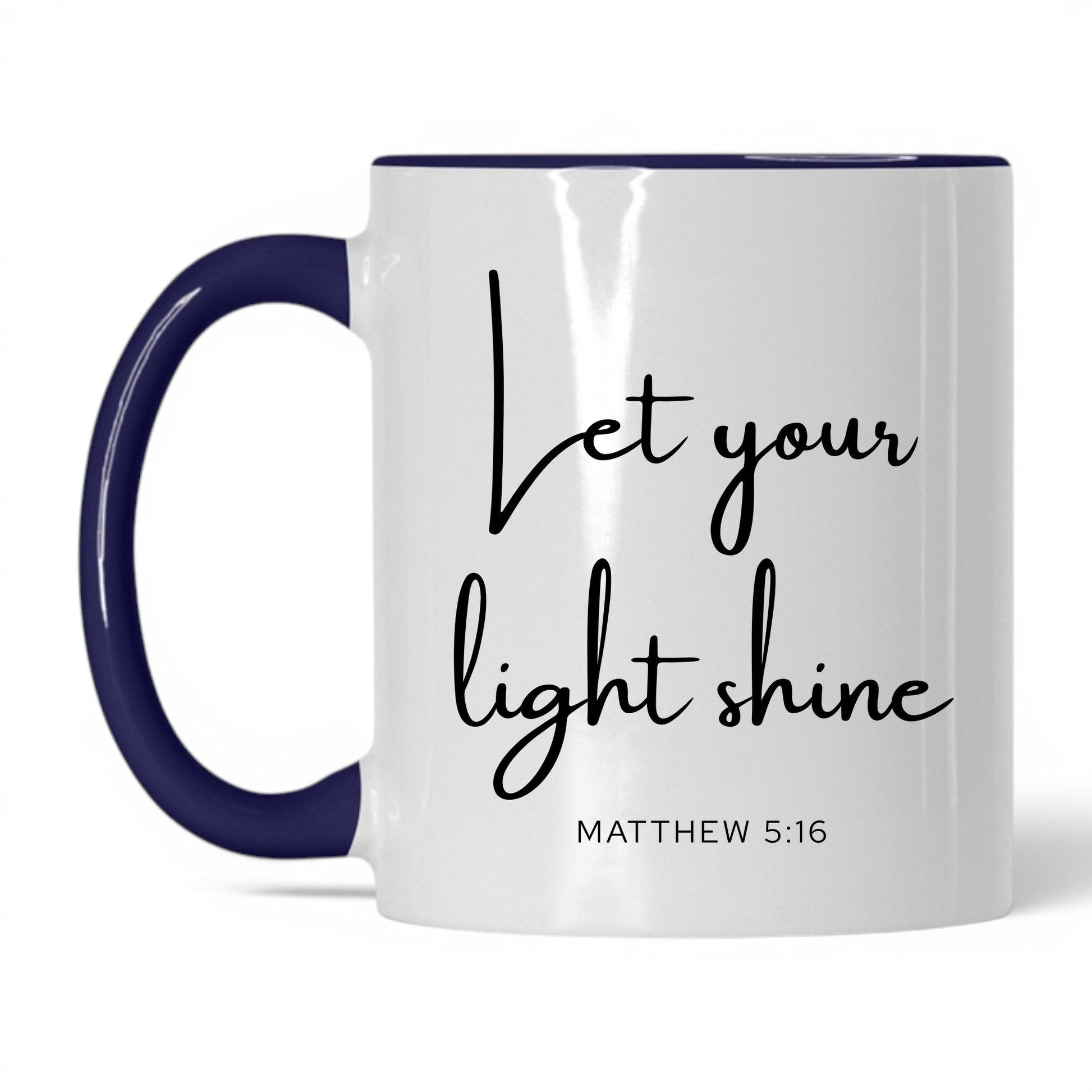 Let Your Light Shine Mug – 11oz White/Red Mug