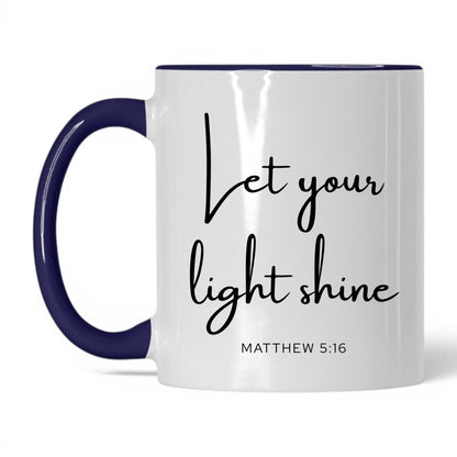 Let Your Light Shine Mug – 11oz White/Red Mug