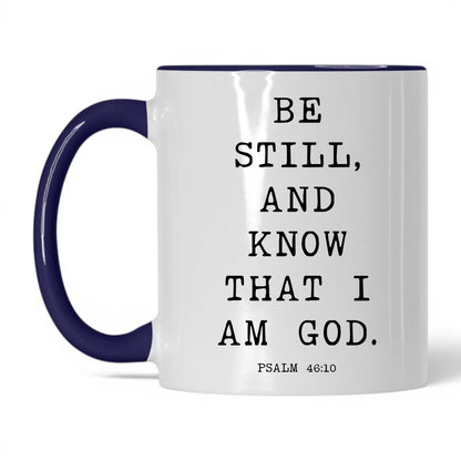 Be Still and Know Mug – 11oz White/Red Mug