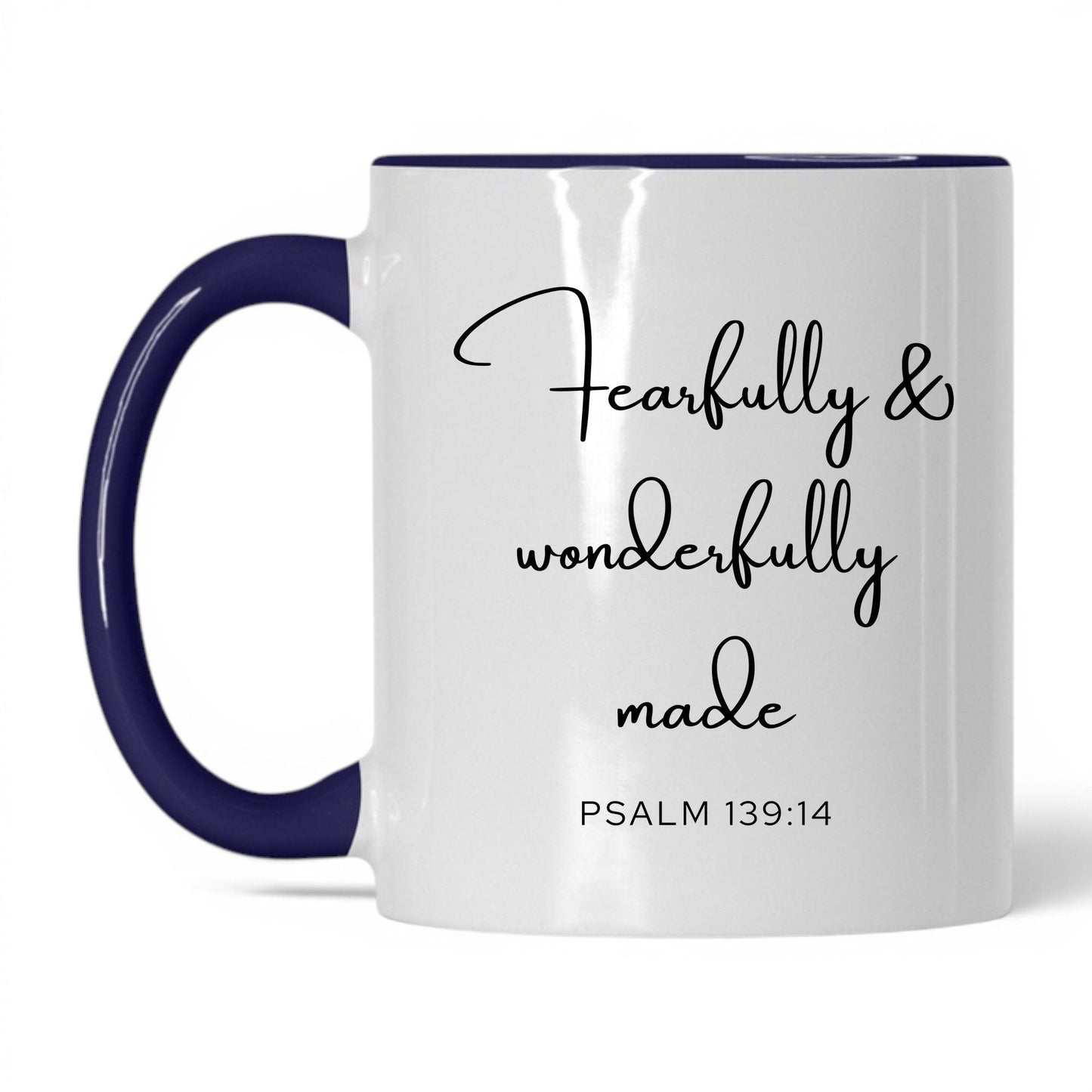 Fearfully and Wonderfully Made Mug – 11oz White/Red Mug
