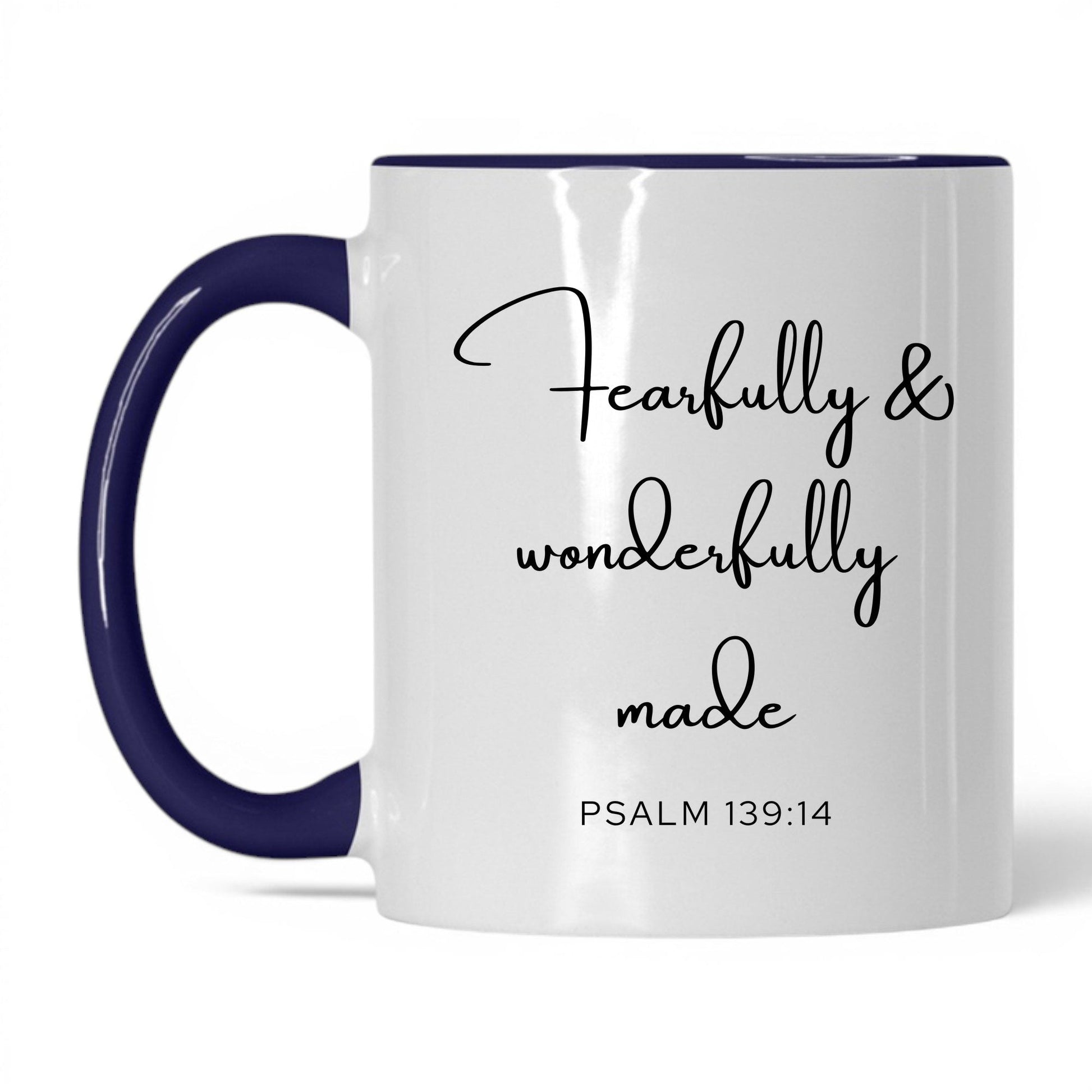 Fearfully and Wonderfully Made Mug – 11oz White/Red Mug
