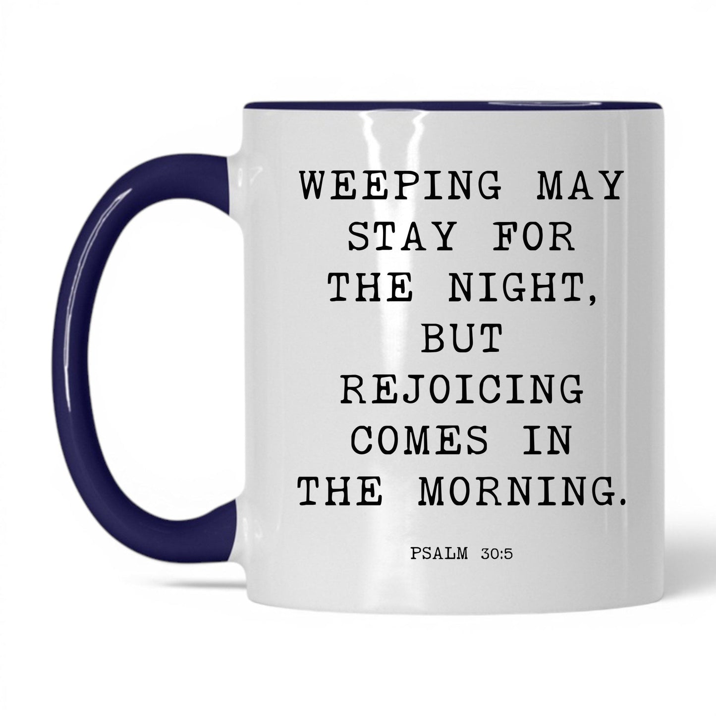 Joy Comes in the Morning Mug – 11oz White/Red Mug