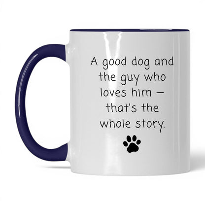 The Guy Who Loves Him Mug – 11oz White/Midnight Blue Mug